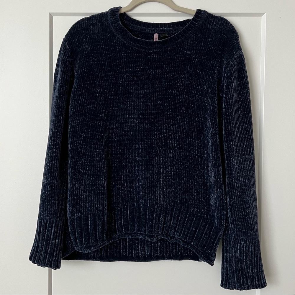 Love By Design Blue Chenille Sweater